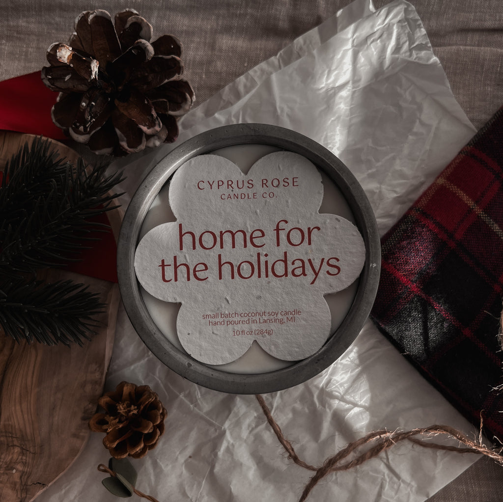 Home for the Holidays - 10oz Concrete Candle
