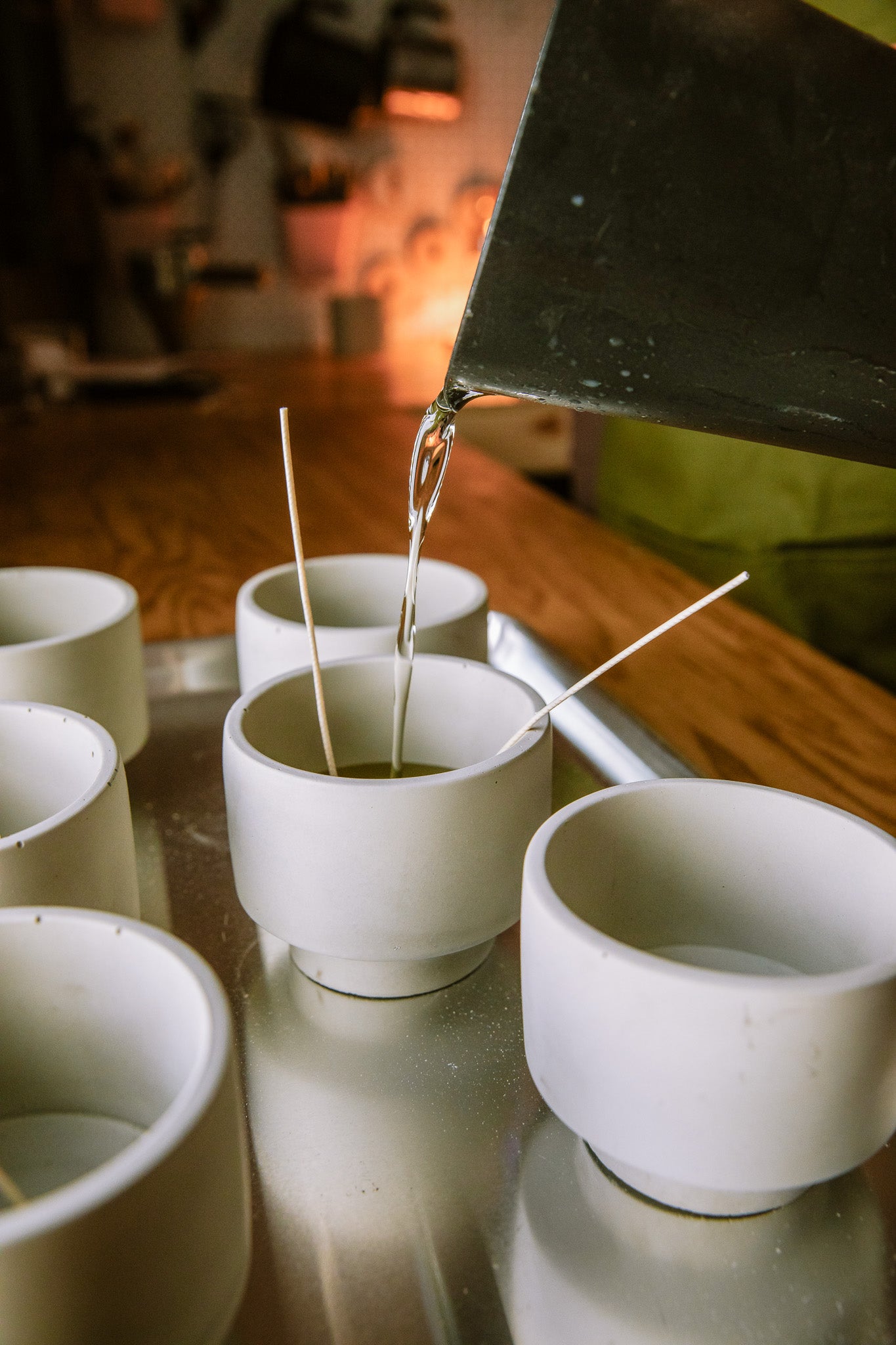 White Birch & Smoke Candle – 10 oz Concrete