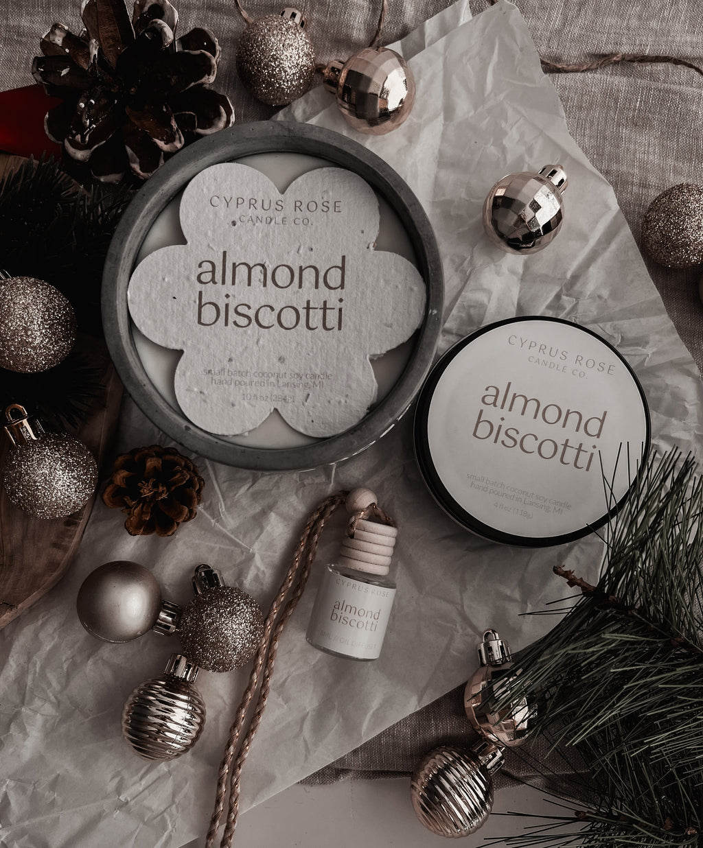 Almond Biscotti - 10oz Concrete Candle