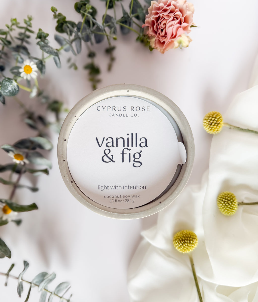 Vanilla & Fig | 10oz Concrete Candle