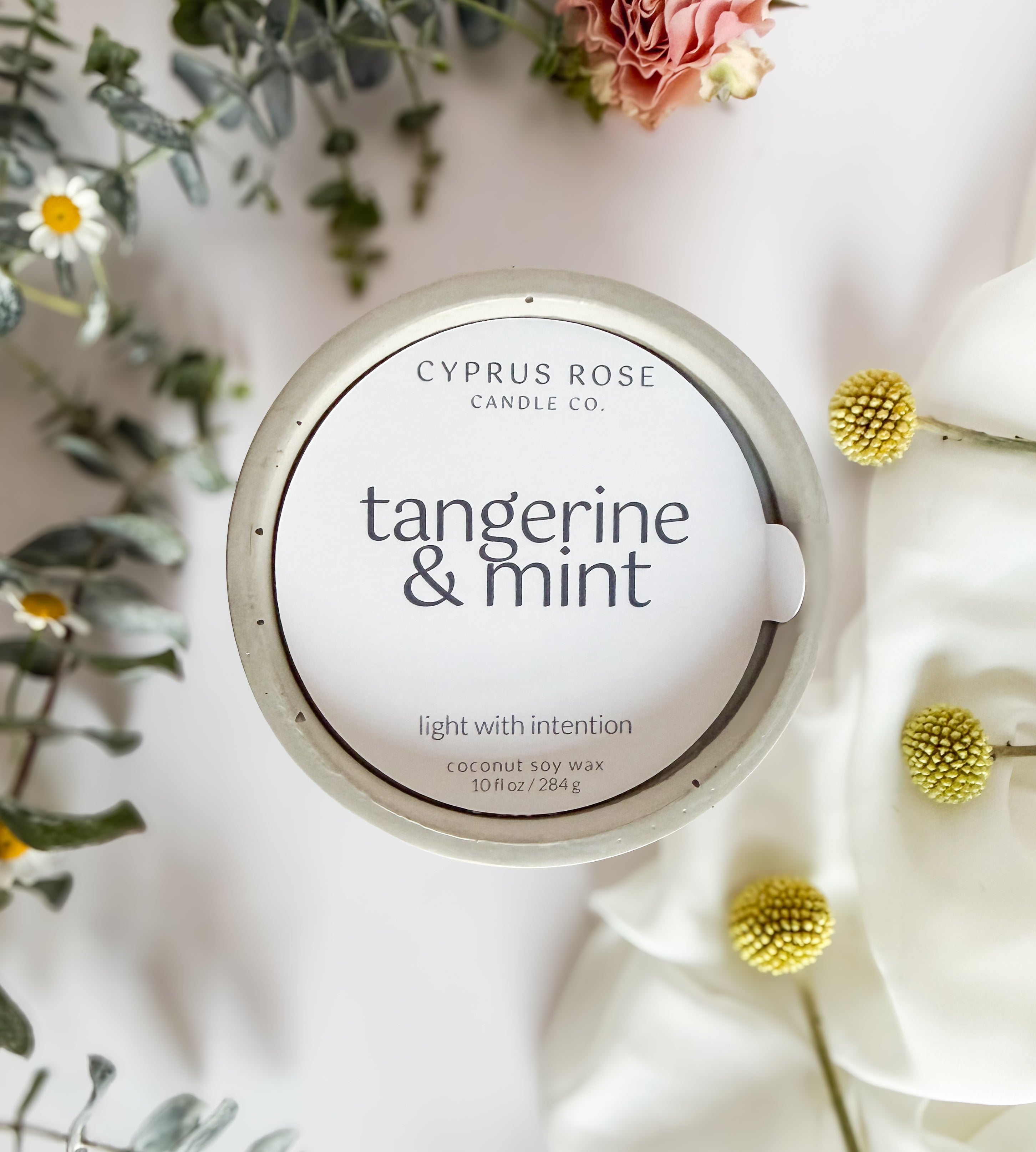 Tangerine & Mint Candle – 10 oz Concrete