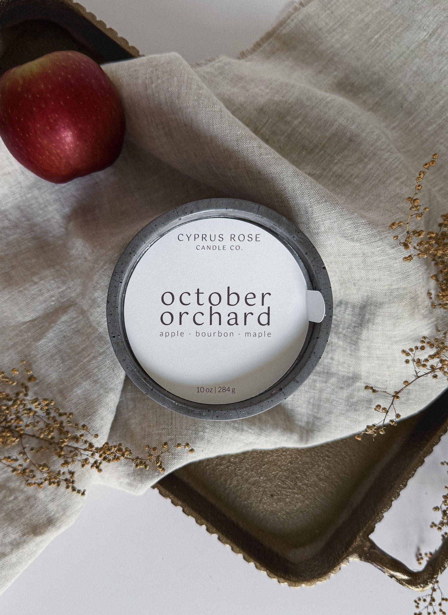 October Orchard - 10oz Concrete Candle
