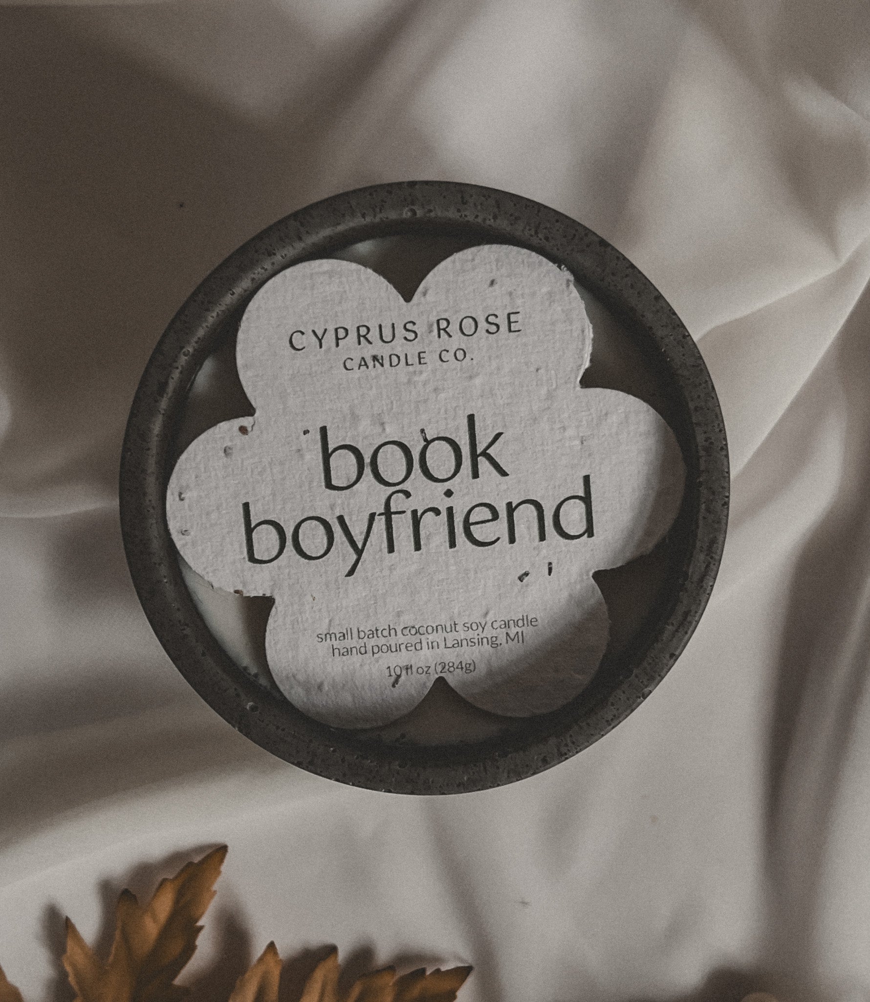 Book Boyfriend 10oz Concrete Candle