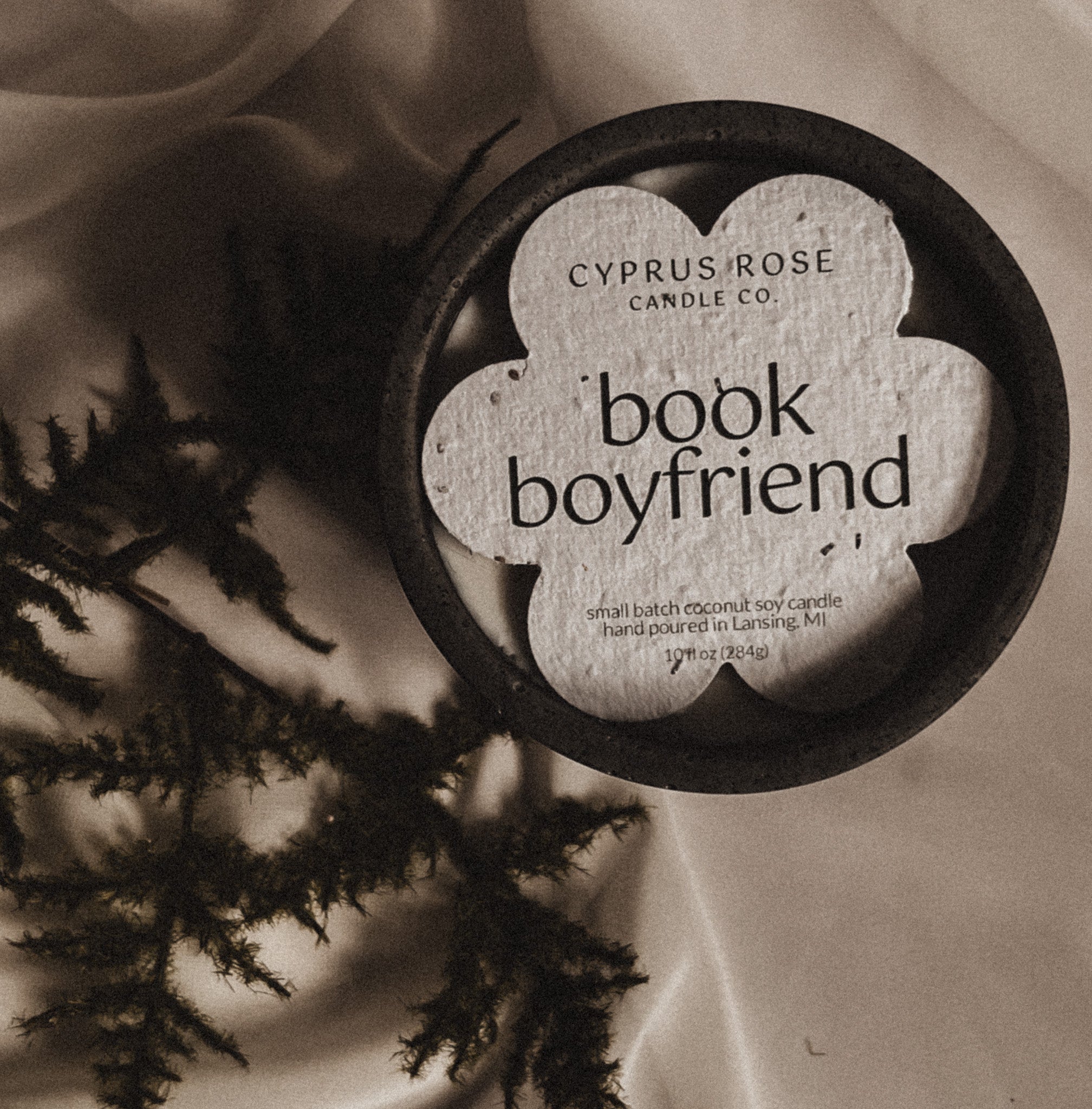 Book Boyfriend 10oz Concrete Candle